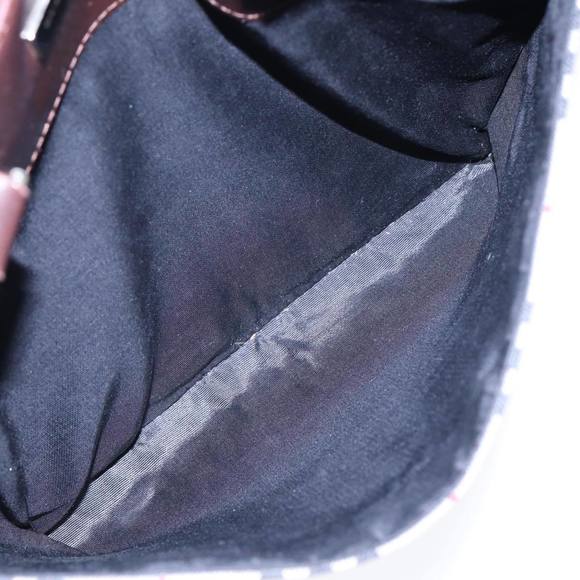 BURBERRY Nova Check Hand Bag Canvas Beige Silver Auth ep5413 - Picture 12 of 16